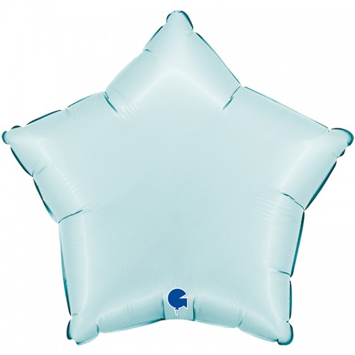 Balão Estrela Azul Pastel Mate